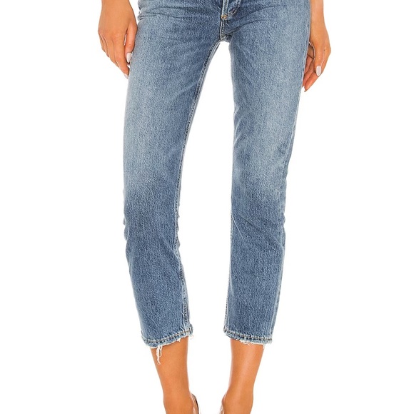 Agolde jeans Riley high-rise straight crop - Picture 1 of 5